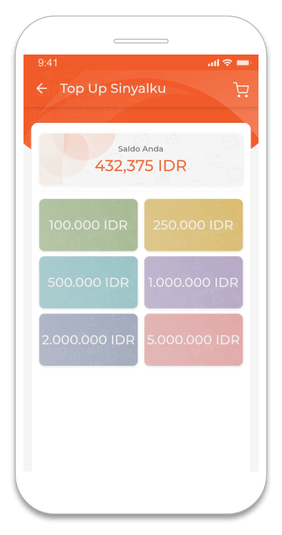 Top Up Voucher sesuai kebutuhan